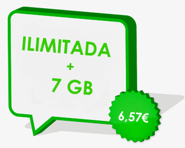Tarifa ILIMITADA + 7 GB