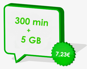 Tarifa BÁSICA 300 mins + 5 GB