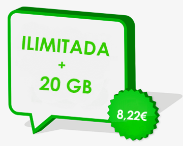 Tarifa ILIMITADA + 20 GB