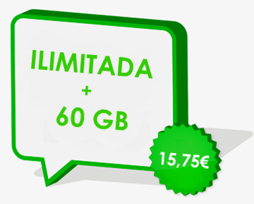 Tarifa ILIMITADA + 60 GB